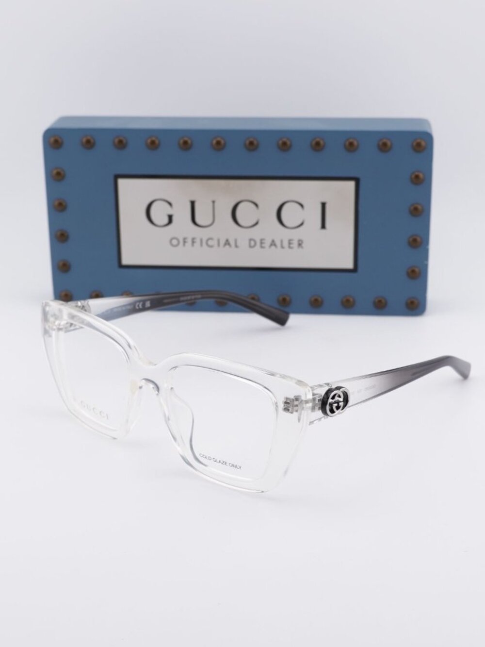 Gucci GG2028O 004 Square Eyeglasses - Crystal 50mm